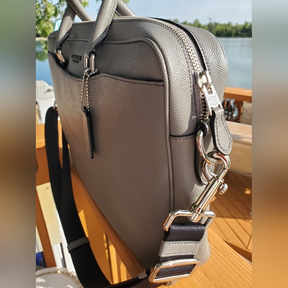 COACH BECKETT SLIM BRIEF LAPTOP CROSSGRAIN BAG - Picture 9 of 13